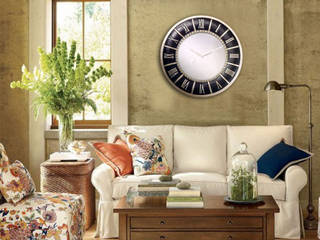 Living Room Wall Styling, Just For Clocks Just For Clocks Salones de estilo moderno Cerámico