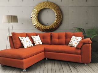 salas para espacios reducidos, SOFAMEX Tienda en línea SOFAMEX Tienda en línea Modern Living Room Orange