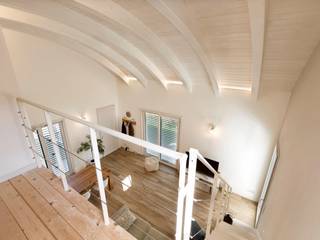 Casa in legno Villa Paloma, Progettolegno srl Progettolegno srl Modern living room Wood White