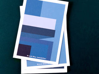 Grand Bleu Immobilier, communication print, graphisme, Thibaut Solvit Thibaut Solvit غرف اخرى
