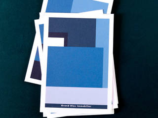 Grand Bleu Immobilier, communication print, graphisme, Thibaut Solvit Thibaut Solvit Other spaces