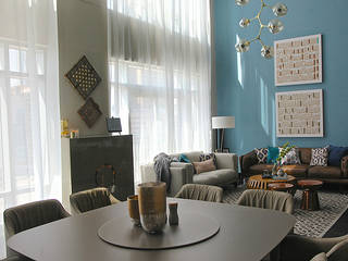 Emaar Lofts Family House, Harf Noon Design Studio Harf Noon Design Studio Eclectic style living room
