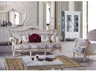 Ürünlerimiz / Our products, SADRİ ŞEN LUXURY FURNITURE SADRİ ŞEN LUXURY FURNITURE Salas de estar campestres Madeira Efeito de madeira