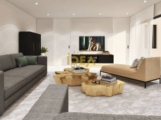 Casa - Cannes, Empolgant Idea Empolgant Idea Modern living room ٹھوس لکڑی Multicolored
