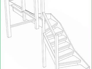 Oak stairs with glass balustrade, Wonkee Donkee XL Joinery Wonkee Donkee XL Joinery Коридор