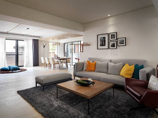 金山南路新婚宅, 星葉室內裝修有限公司 星葉室內裝修有限公司 Scandinavian style living room
