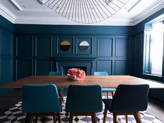 Sophisticated Mid-Century Home : Barnes Eclectic style dining room by Cassidy Hughes Interior Design Eclectic