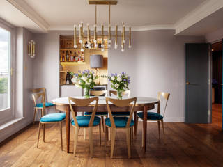 Art Deco Inspired Riverside Flat : Bermondsey Eclectic style dining room by Cassidy Hughes Interior Design Eclectic