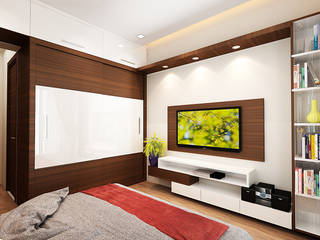 3bhk flat, The inside stories - by Minal The inside stories - by Minal Cuartos de estilo moderno Contrachapado