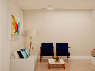 Projeto de Interiores, SCK Arquitetos SCK Arquitetos 现代客厅設計點子、靈感 & 圖片