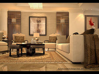 Villa design, AL-TRASS CREATIONS DESIGN AL-TRASS CREATIONS DESIGN Mediterrane Wohnzimmer