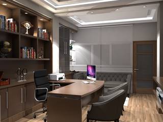 Diseño interior oficina gerencia, Savignano Design Savignano Design オリジナルデザインの 書斎