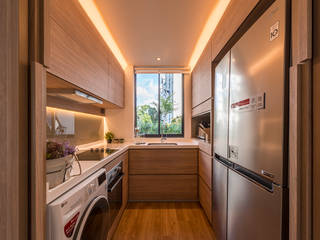 Design & Build: Condominium @ Eunos (Modern Scandinavian), erstudio Pte Ltd erstudio Pte Ltd Modern Kitchen