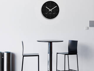 Living Room Wall Styling, Just For Clocks Just For Clocks Salones de estilo moderno Vidrio