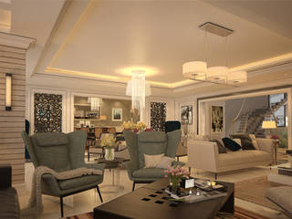 Villa living area, AL-TRASS CREATIONS DESIGN AL-TRASS CREATIONS DESIGN Moderne Wohnzimmer