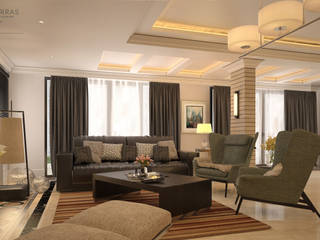 Villa living area, AL-TRASS CREATIONS DESIGN AL-TRASS CREATIONS DESIGN Moderne Wohnzimmer