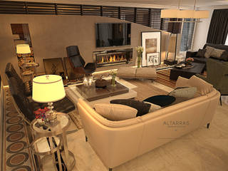 Villa living area, AL-TRASS CREATIONS DESIGN AL-TRASS CREATIONS DESIGN Moderne Wohnzimmer