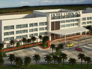 RENDER DE HOTEL, ESCENA VIRTUAL 3D ARQUITECTURA ESCENA VIRTUAL 3D ARQUITECTURA Modern Evler