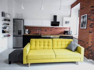 Mieszkanie w stylu industrialnym., Pasja Do Wnętrz Pasja Do Wnętrz Industrial style living room