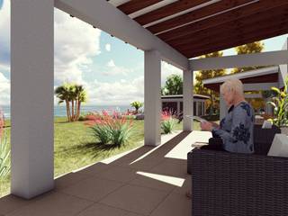 Casa de Playa, Atelier Arquitectura Atelier Arquitectura Balkon, Beranda & Teras Gaya Mediteran