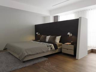 國泰森林觀道L宅, Ho.space design 和薪室內裝修設計有限公司 Ho.space design 和薪室內裝修設計有限公司 Minimalist bedroom