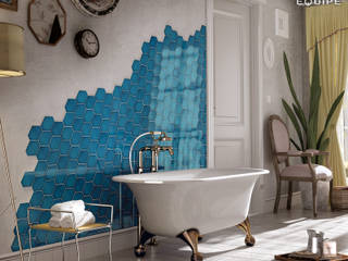 Scale Wall Tile, Equipe Ceramicas Equipe Ceramicas Mediterranean style bathroom Ceramic