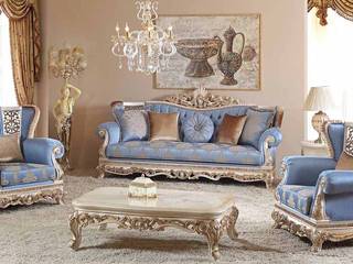 Living Rooms, LUXURY LINE FURNITURE LUXURY LINE FURNITURE Classic style living room Wood Blue