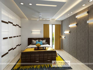 Residence at Dwarka, Design Essentials Design Essentials モダンスタイルの寝室