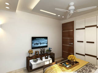 Residence at Dwarka, Design Essentials Design Essentials モダンスタイルの寝室