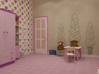 Girly Toddler's Bedroom, Ravenor's Design Solutions Ravenor's Design Solutions オリジナルスタイルの 寝室 ピンク