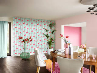 Papel de Parede para Sala, Coelho Decorações Papel de Parede Coelho Decorações Papel de Parede Eclectic style dining room