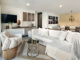 La Riviere, Maria Mentira Studio Maria Mentira Studio Living room Beige