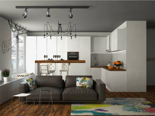 Дизайн проект двухкомнатной квартиры в стиле минимализм, Мак Дизайн Мак Дизайн Livings de estilo minimalista