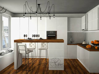 Дизайн проект двухкомнатной квартиры в стиле минимализм, Мак Дизайн Мак Дизайн Dapur built in
