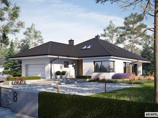 Tanita II G2 - nowoczesny dom, który uwodzi przytulnością! , Pracownia Projektowa ARCHIPELAG Pracownia Projektowa ARCHIPELAG Single family home