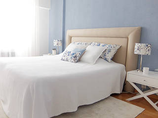 Projeto 43 l Quarto de Casal Areeiro, maria inês home style maria inês home style Mediterranean style bedroom