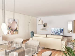 PROJETOS: 3D, INTERDOBLE BY MARTA SILVA - Design de Interiores INTERDOBLE BY MARTA SILVA - Design de Interiores Living room