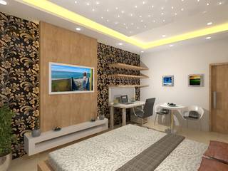 Prashant Residence, Gurooji Designs Gurooji Designs Phòng ngủ phong cách hiện đại