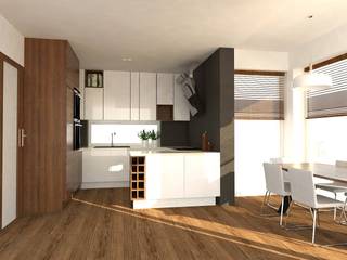 Dom jednorodzinny Kosakowo, Interior Idea Projektowanie Wnętrz Interior Idea Projektowanie Wnętrz Moderne keukens Hout Hout