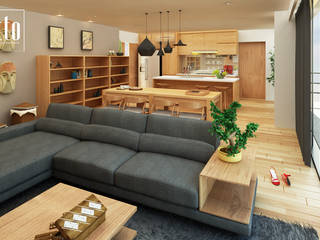 Mr. Arbianto Apartment, Getto_id Getto_id Asian style dining room Plywood