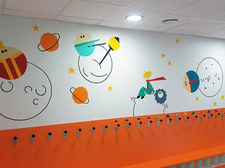 Décoration murale _ Pôle Petite Enfance Le Petit Prince, Pigment des Belettes Pigment des Belettes Ściany i podłogi