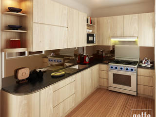 Villa Melati Mas BSD, Tangerang, Getto_id Getto_id Built-in kitchens Plywood