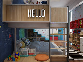 Kids Bedroom, EIGHT IDEA EIGHT IDEA Scandinavian style nursery/kids room