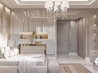 Luxury modern Master bedroom interior design and decor in Dubai the UAE, Spazio Interior Decoration LLC Spazio Interior Decoration LLC Quartos modernos
