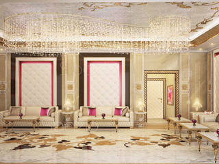 Luxury Majlis interior design in Dubai, Spazio Interior Decoration LLC Spazio Interior Decoration LLC Salas de estar clássicas