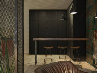 Минимализм и медь, YOUSUPOVA YOUSUPOVA Minimalistische Wohnzimmer