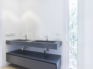 Modelo Getafe en Madrid , Casas inHAUS Casas inHAUS Baños de estilo moderno