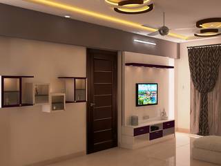 Ahad Euphoria, 2 BHK - Mr. Krishna, DECOR DREAMS DECOR DREAMS モダンデザインの リビング