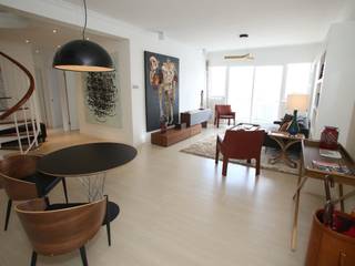 Mid-levels Flat Renovation, B Squared Design Ltd. B Squared Design Ltd. Salones de estilo moderno