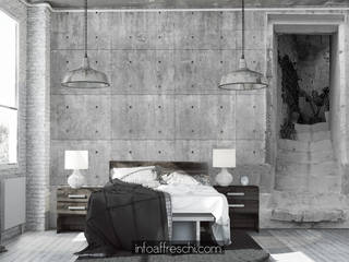 Concrete walls ideas, Affreschi & Affreschi Affreschi & Affreschi Paredes y pisos de estilo moderno